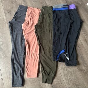 LULULEMON Bundle Leggings Joggers LOT OF 5 SIZE 10